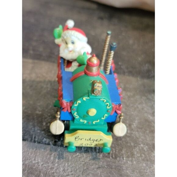 Santa Claus train AS IS figure toy Xmas decor - Picture 2 of 4